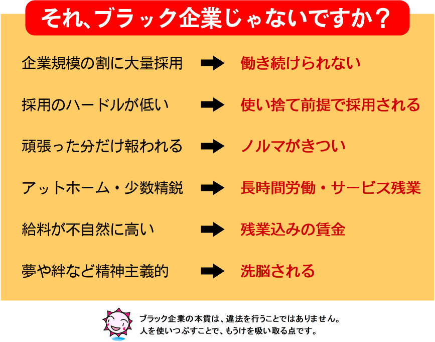 それ、ブラック企業じゃないですか？